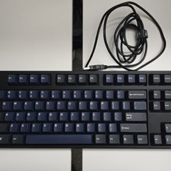 (LIKE NEW) Leopold FC750R Grey/Blue TKL Double Shot PBT Mechanical Keyboard Cherry MX Silent Red