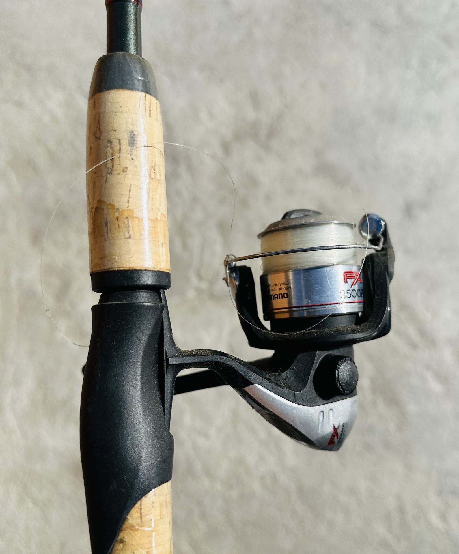 shimano 2500 spinning reel combo Nexave 6'6" Medium 2-Piece it includes G Shimano FX 2500 FB Spinning