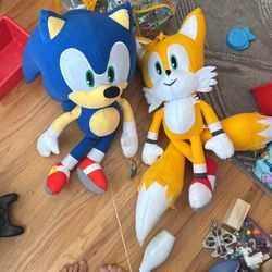 Sonic And Tails Large 24” Plush