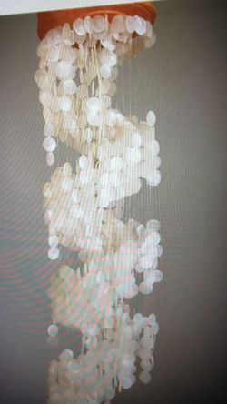 Capiz Shell Chandelier from the 1960s or 1970s attributed to Verner Panton