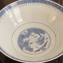 Asian Chinese Blue And White Large bowl 青花大碗