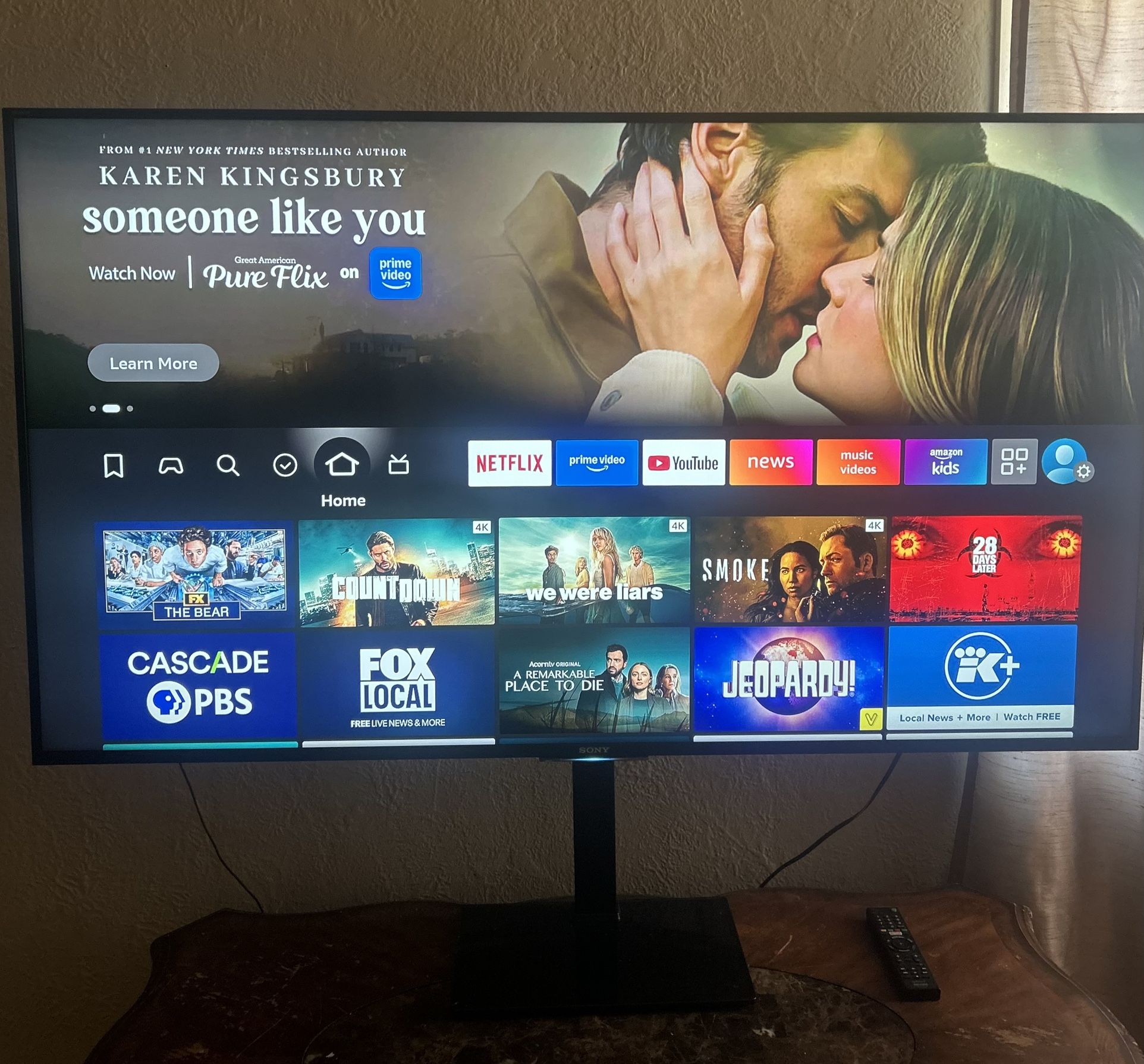 65” TV w/ Fire Stick + Stand – Best Offer