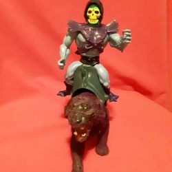 1981 Skeletor And Panther Action Figures