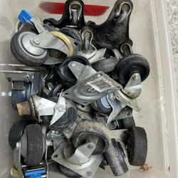 Box Of Various Size Caster Wheels (50)