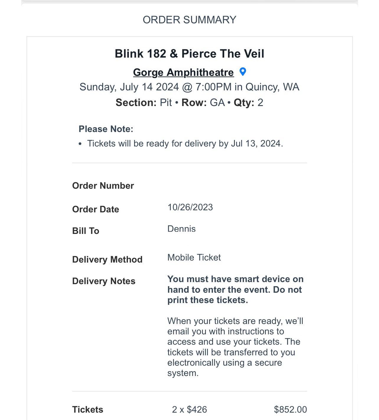 Blink 182 Tickets