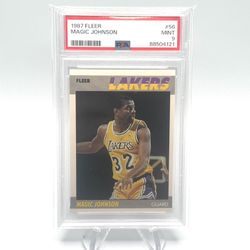 1987 Fleer Magic Johnson PSA 9