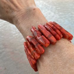 Beautiful Red Coral Bracelet 