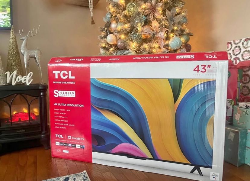New in box TCL 43” smart tv.