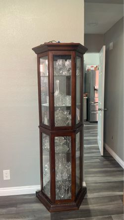 Curio with lights