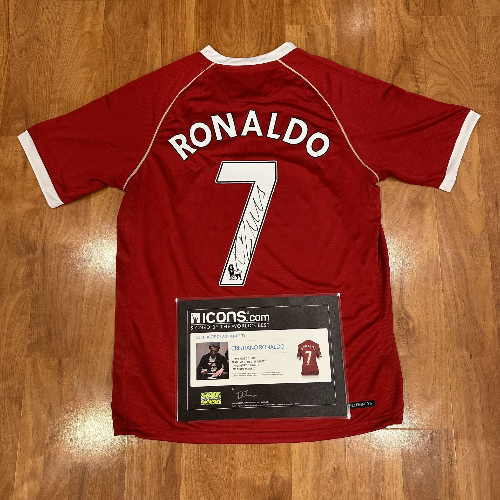 Cristiano Ronaldo Autographed Manchester United Jersey