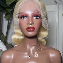 Willow blonde human hair wig