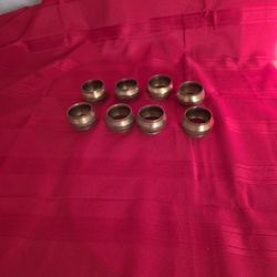Rimmed Brass Napkin Rings  8 P.z