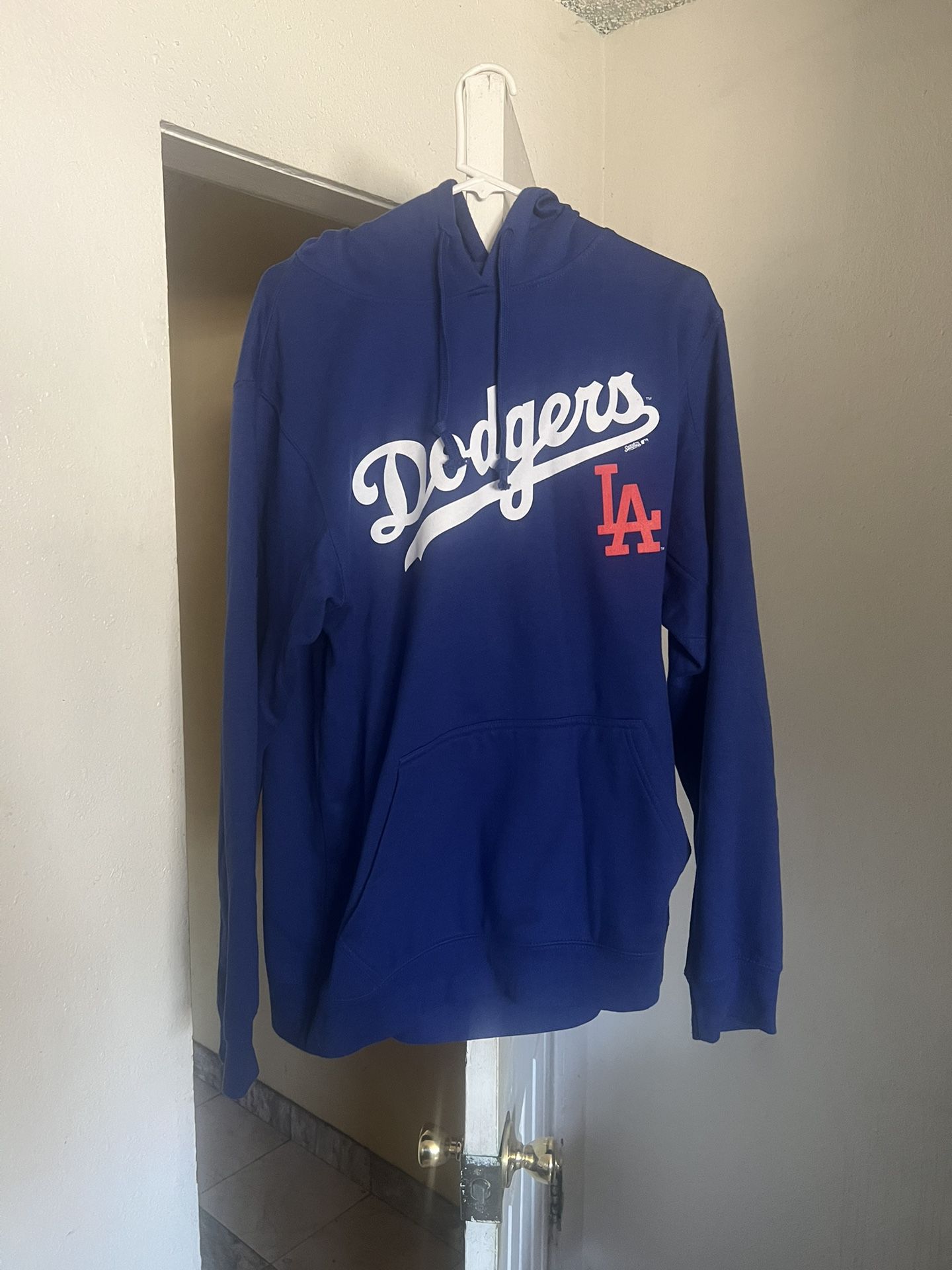 Stitches LA Dodgers Hoodie Blue Sweatshirt Mens Size Large for