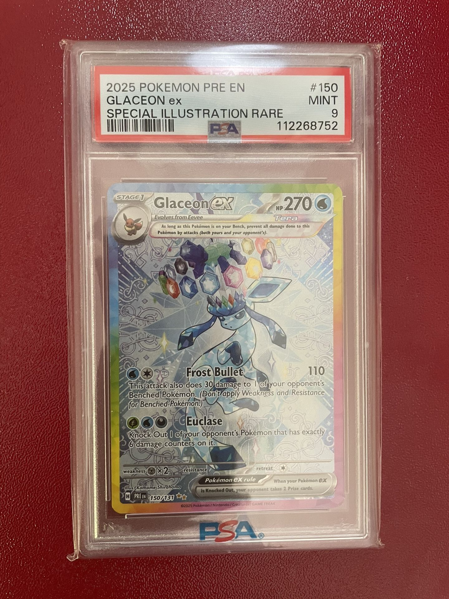 2025 Glaceon Ex PSA 9
