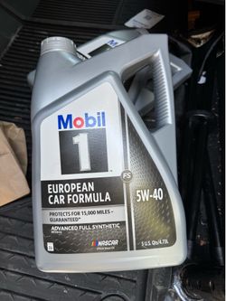 5W-40 Mobil 1 European oil