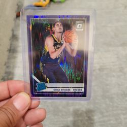 Goga Bitadze 2019,20 Rated Rookie Purple Shock Optic Donruss Basketball Card