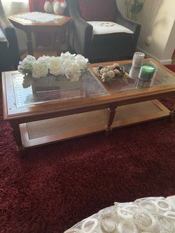 Coffee table & two end tables solid wood and good condition