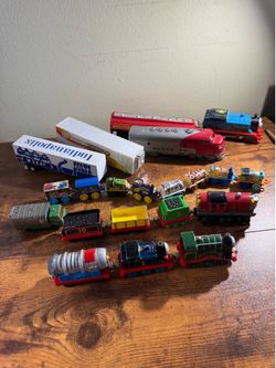 Thomas & Friends Minis Take n Play Wooden Railway Santa Fe Train Toy Lot