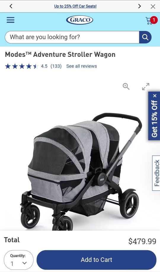 New Graco Modes Adventure Stroller