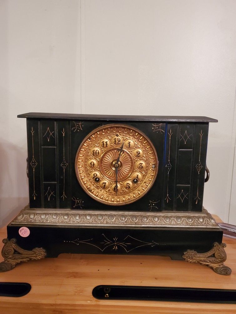 Antique Late 1800'S Cast Iron by ANSONIA clock Co. New York 