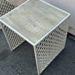 Stylish Lattice Side Tables – Set of 2