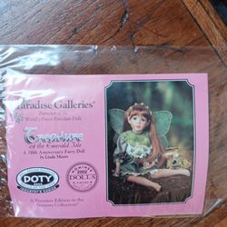 Paradise Galleries Porcelain Fairy Doll-Treasure Of The Emerald Isle 