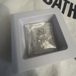 VVS  moissanite 6.5mm Earrings 