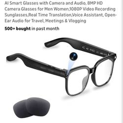 AI Smart Glasses with Camera and Audio