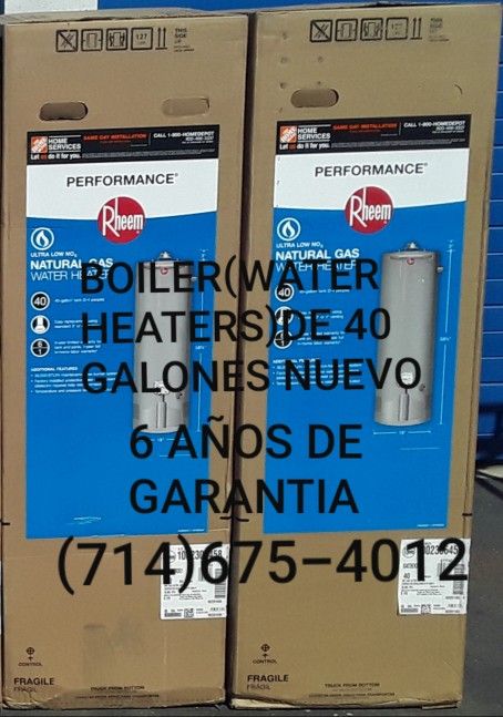 BOILER(WATER HEATERS)DE 40 GALONES NUEVO DE LA MARCA RHEEM!!!!