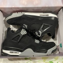 Used Jordan 4 Black Canvas Size 11 Mens