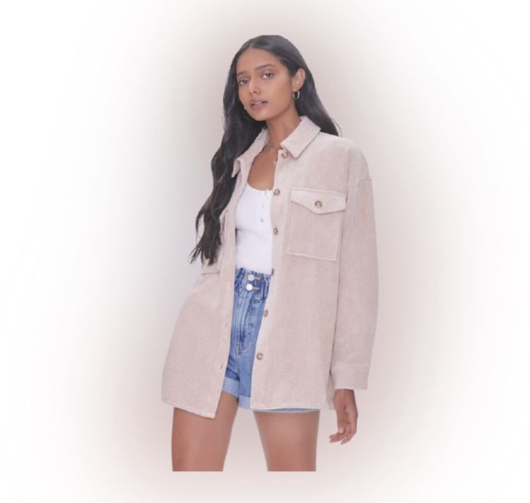 Forever 21 Shirt Jacket Lavender
