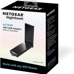 New NETGEAR AC1900 Wi-Fi USB 3.0 Adapter for Desktop PC | Dual Band WiFi Stick for Wireless Internet (A7000-10000S)