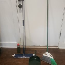 Broom & Dust Pan (+Free Reusable Mop) 