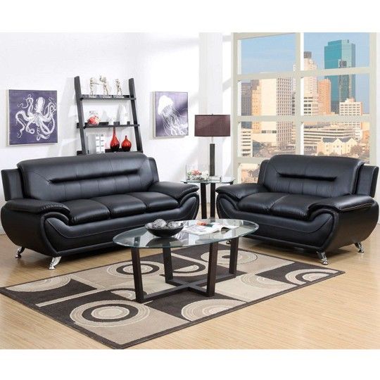 Sofa And Loveseat ( Available In Red , Black And Gray )