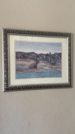 1993 cactus painting/ wall art