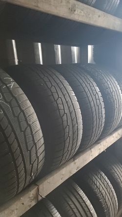 255 55 18 (4) HIGH TREAD SNOW used tires FREE installation and BALANCE