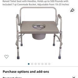 Extra Wide Bedside Commode