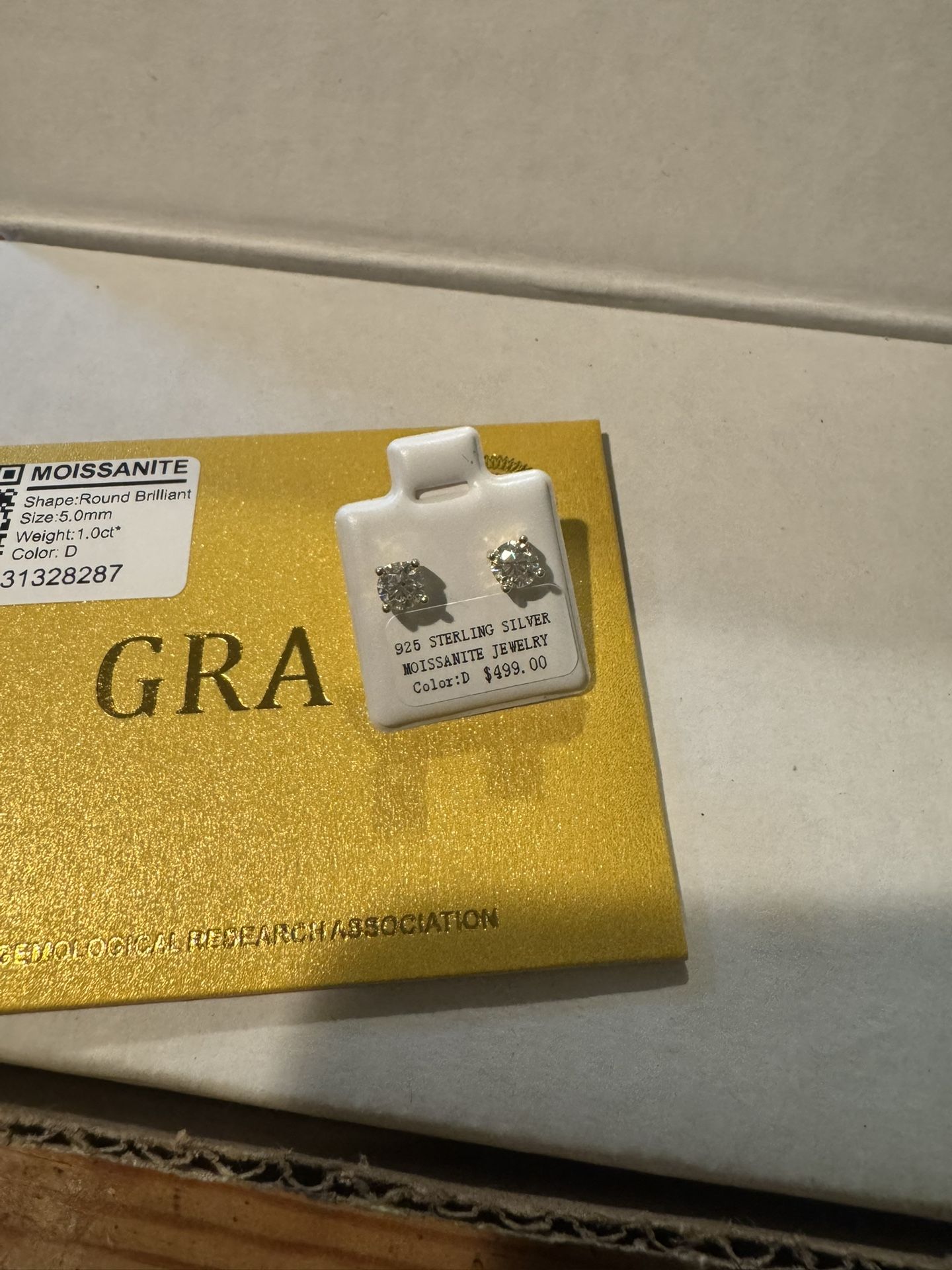 925 Sterling Silver Moissanite Earrings