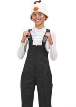 Sport Essentials Youth's Bib Snow Pants Youth Ski Pants Black SZ Small