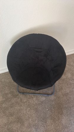 Black folding chair