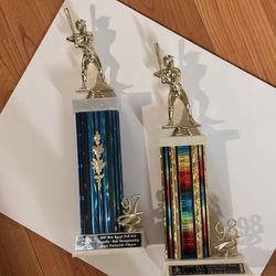 Vintage Men's Softball Trophy Set - New Egypt NJ MVP & Champion