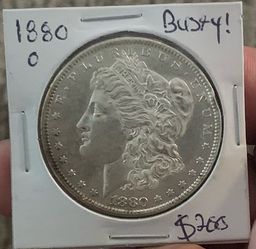 1880 O Morgan MS62 type coin