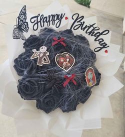 Nightmare Before Christmas Black Rose Bouquet