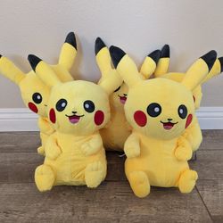 Big Pikachu Plush - 16 Inch Pokemon Plushies, $12 For 1 Or $40 For All 5