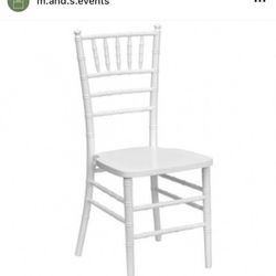 White Wooden Chiavari Chairs 