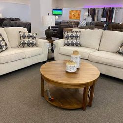 Abinger Natural Living Room Set & Sofa And Loveseat 
