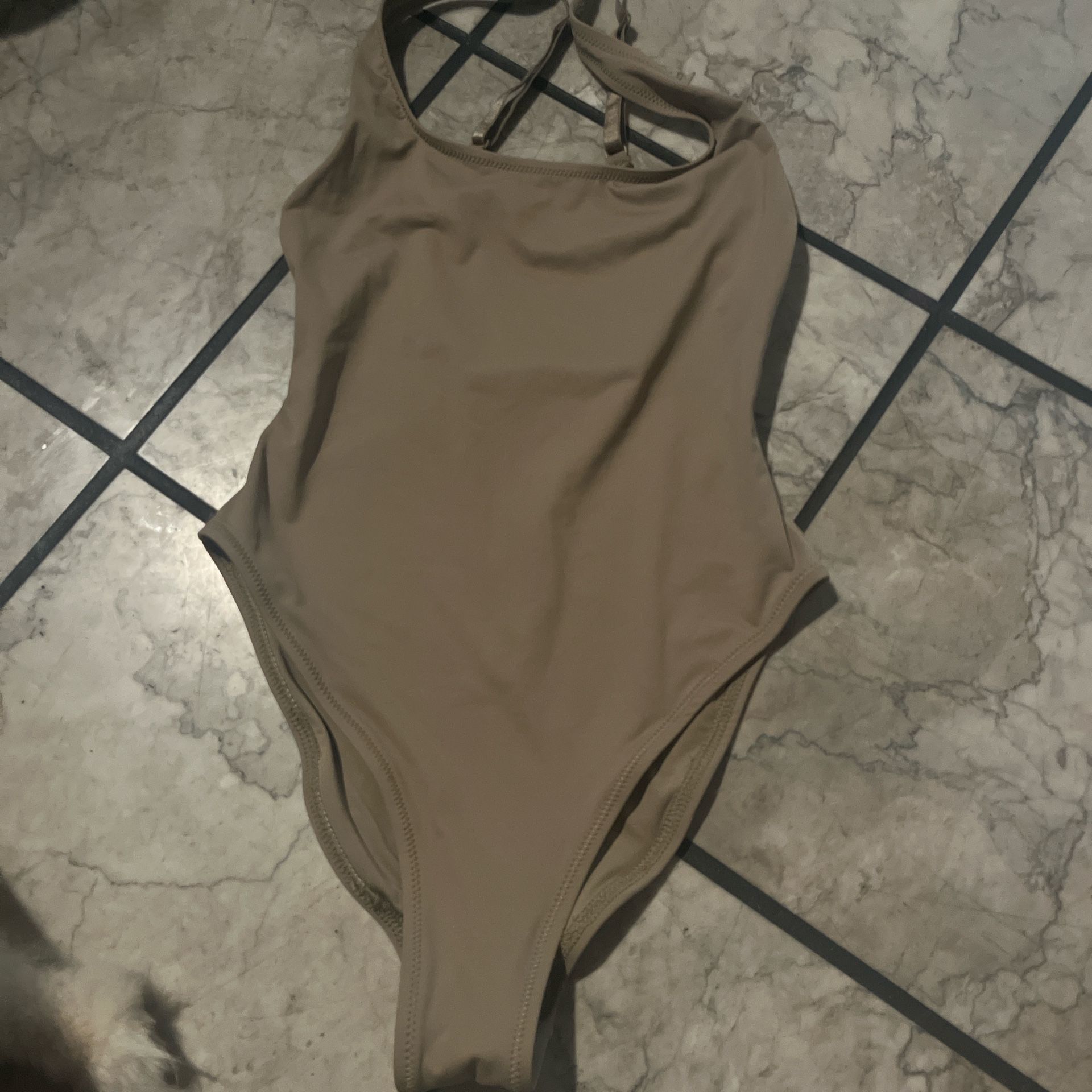 Skims Scoop Neck Bathing Suit Bodysuit Small