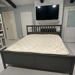 King Size Bed Frame With Matress.     I Can Delivery For Extra Fee Or You Pick Up