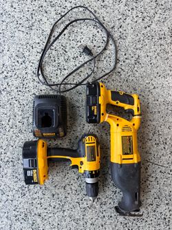 DeWalt drill and reciprocating saw