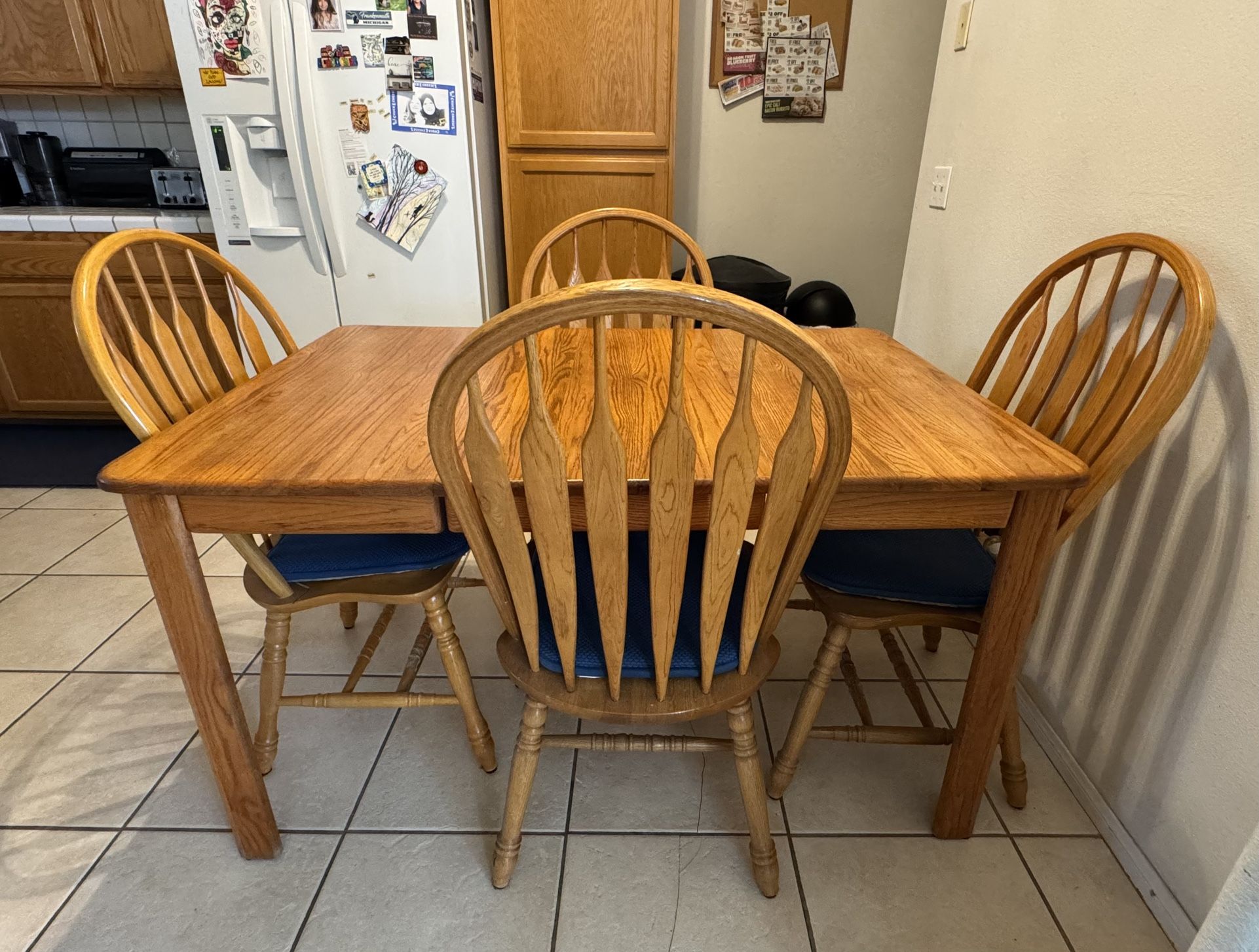 Table And 4 Chairs- Oak